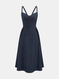 Sweetheart Pocket Midi Slip Dress