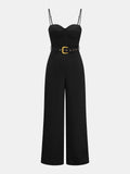 Belted Cami Wide Leg Jumpsuit
