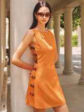Amber Bead Side Cutout Mini Dress