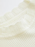 Ruffle Neck Ribbed Knit Sleeveless Mini Dress
