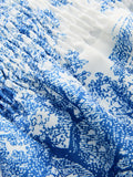 Toile Print Smocked Cami Wide-Leg Jumpsuit