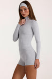 Soft Active Zip-Up Jacket In Grey Marl