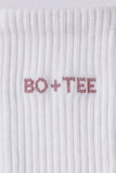 Ribbed Half-Crew 3-Pack Socks In White Pink