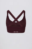 Super Sculpt Seamless Crossback Sports Bra In Burgundy