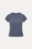 X Jennie Eva Cotton Tee - Comet