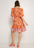 Tiered Short Sleeve Dress