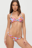 Reece Floral Halter Bikini Top - Color Me