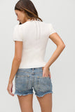 X Jennie Sofia Knit Top - Coconut Cream