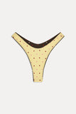 Full Moon Reversible Satin Bikini Bottom - Honey Bug