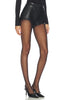 Delaney Faux Leather Micro Short in Black
