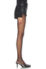 Delaney Faux Leather Micro Short in Black
