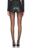 Delaney Faux Leather Micro Short in Black