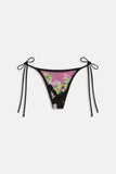 Mackenzie Cheeky String Bikini Bottom - Midnight Blossom