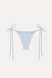 Mackenzie Ruffle String Bikini Bottom - Saltwater Stripe