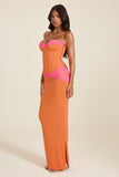 The Veda Corset Top in Orange