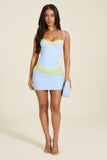 The Veda Corset Top in Baby Blue