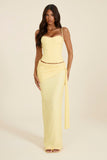 The Lexi Lace Corset Top in Butter Yellow