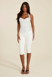 The Zadie Lace Up Corset Top in Polka Dot
