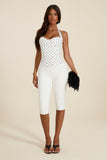 The Zadie Lace Up Corset Top in Polka Dot