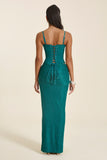 The Lexi Lace Corset Top in Teal