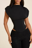 The Sandra Corset Top in Black