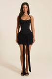 The Zadie Lace Up Corset Top in Black