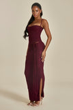 The Lexi Lace Corset Top in Plum