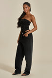 Kai Rhinestone Corset in Black