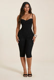 The Everly Lace Up Corset Top in Black