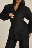 The Sandra Corset Blazer in Black
