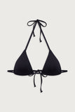 Nick String Triangle Bikini Top - Black