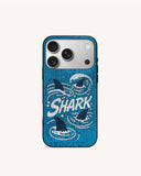 Shark Blue Artificial Crystal Phone Case - Blue