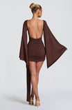 Lucetta Mini Dress - Plum Brown