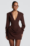 Brietta Mini Dress - Plum Brown