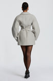 Dylan Blazer Dress - Light Grey