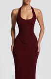Roberta Midi Dress - Cherry Lacquer