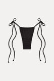 Tidal Micro String Bikini Bottom - Black