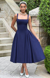 Betty Midi Dress - Navy