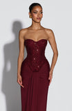 Carina Maxi Dress - Burgundy