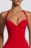 Cassia Midi Dress - Red