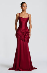 Connie Gown - Burgundy