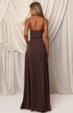 Delicate Heart Maxi Dress Chocolate