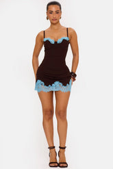 Hailey Brown Mini Dress – Brown Mini Dress