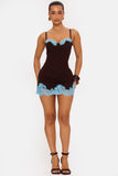 Hailey Brown Mini Dress – Brown Mini Dress