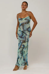 Margot Maxi Dress Chiffon in Mariposa
