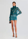 Ysolde Lace Dress in Sarcelle