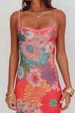 Girl Power Lace Strap Maxi Dress Pink