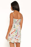 Gresha Mini Dress - Pink Watercolor