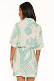 Karmon Mini Dress - Green Floral