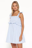 Keonia Mini Dress - Baby Blue Gingham